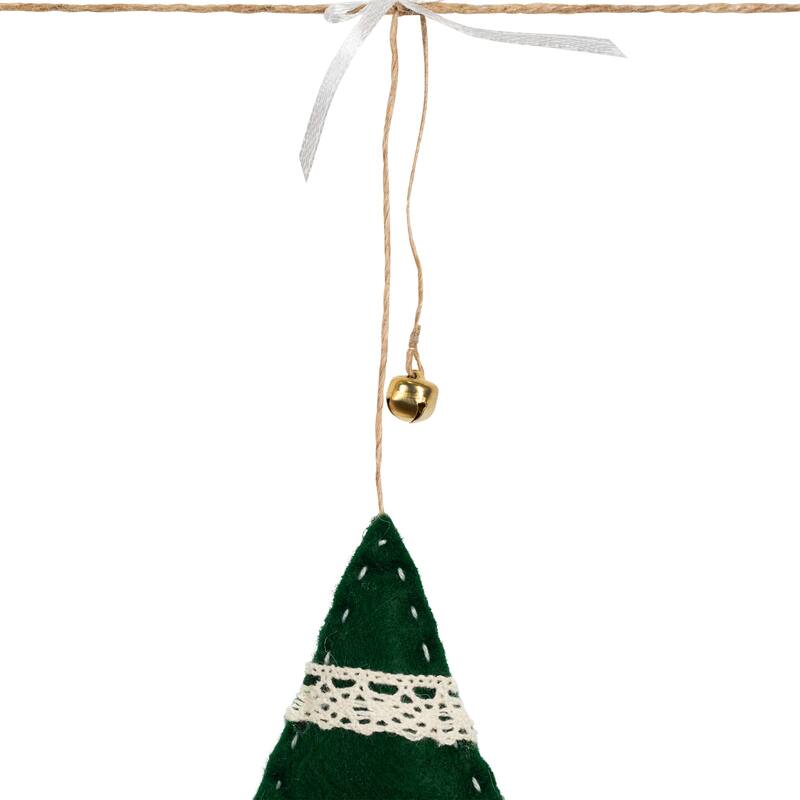 Mini Plush Trees with Jingle Bells Christmas Garland - 5.75'