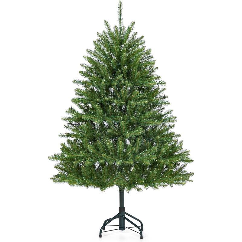 Prelit 4.5FT, Christmas Tree with 200 Lights 8 Modes Lights, Foldable Stand, On/Off Foot Pedal