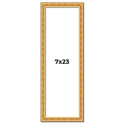 7x23 Frame Gold Real Wood Picture Frame Width 1 inches | Interior