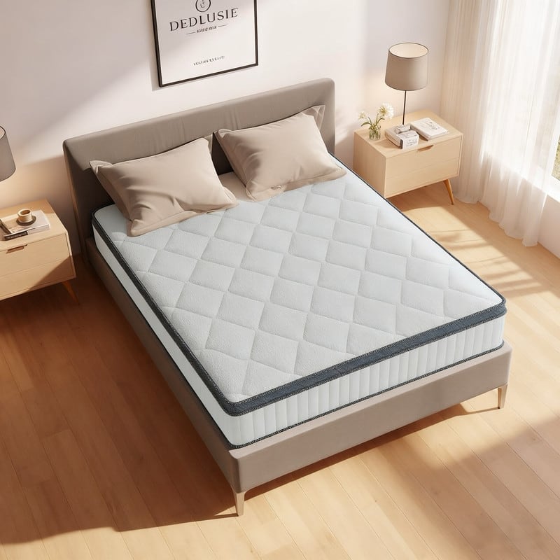 SweDrea 12 in. Medium Hybrid Memory Foam Mattress with CertiPUR-US and Oeko-TEX , Featuring Bamboo Charcoal Absorption.
