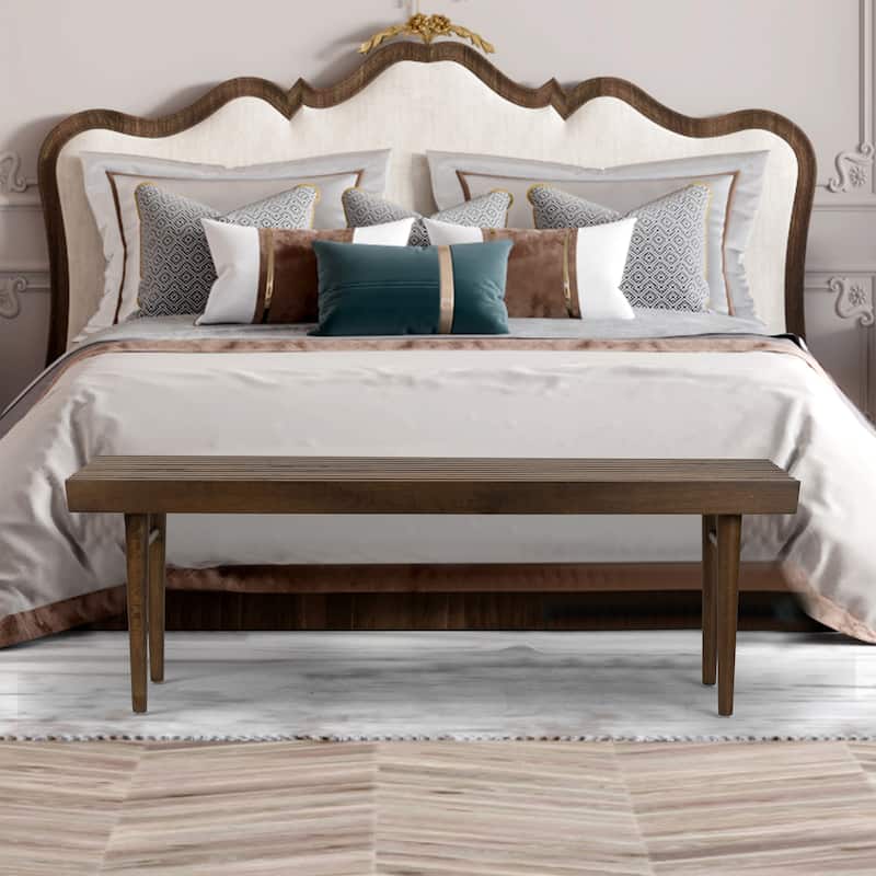 Baird Slatted Wooden Bench