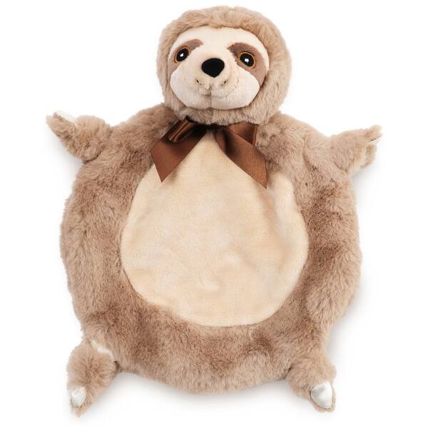 slide 2 of 6, Bearington Baby Wee Speedster 8" x 7" Small Sloth Security Blanket