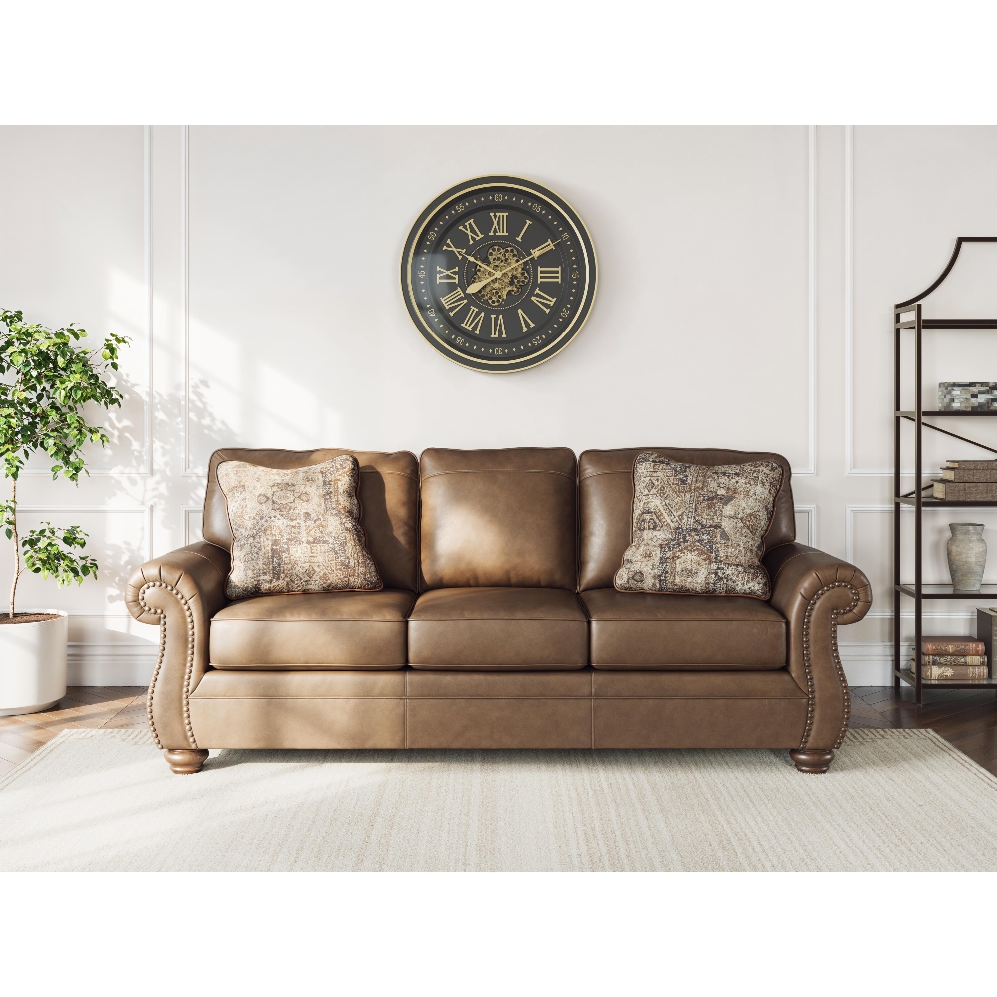 Signature Design by Ashley Chatterton Brown Sofa - 92"W x 38"D x 39"H