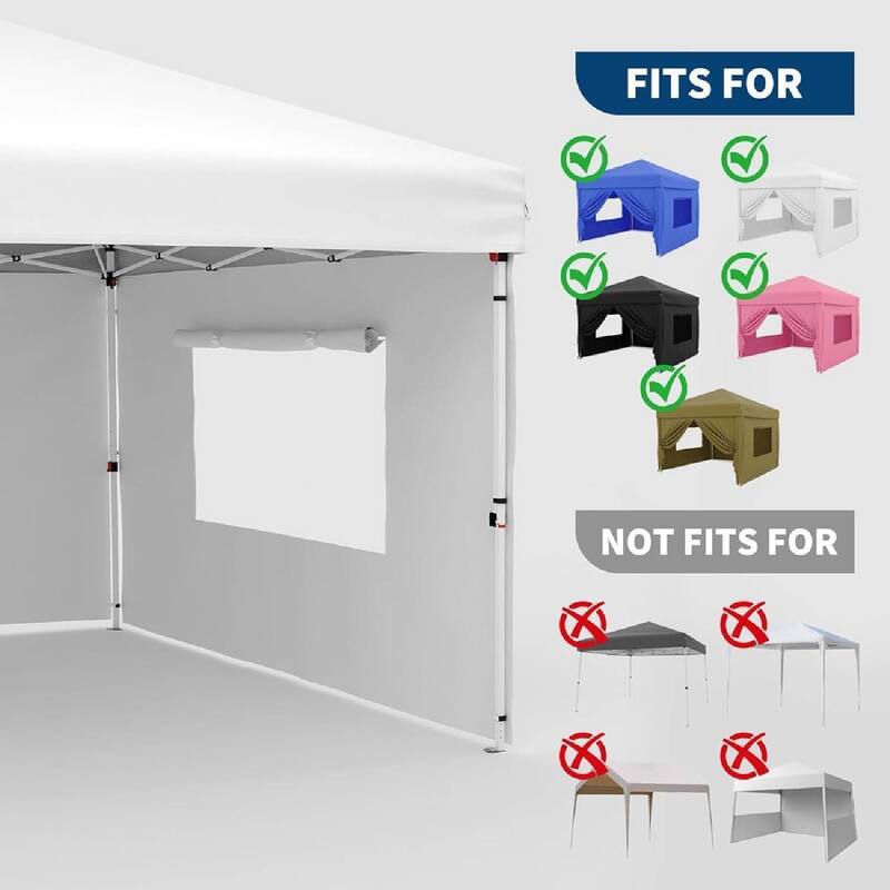 4-Piece Waterproof Replacement Tent Sidewalls, SunWall Panels for 10x10ft Pop Up Canopy (Canopy Tent NOT Included) - N/A