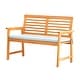 preview thumbnail 2 of 4, 2 Person Outdoor Wood Garden Bench with Cushion