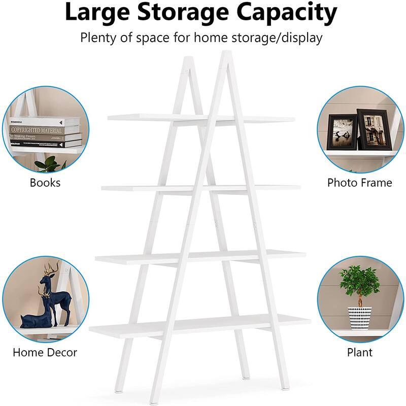 4 Tier A-frame Ladder Bookshelf Display Rack