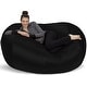 preview thumbnail 2 of 92, 6-foot Bean Bag Lounger Large Memory Foam Bag Chair Lounger Black
