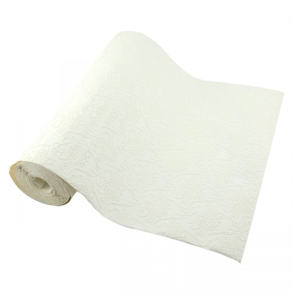 slide 2 of 9, Wallpapers White Embossed Textured Vinyl Kensington Renovators Supply White