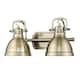 Option Chrome with Aged Brass Shades