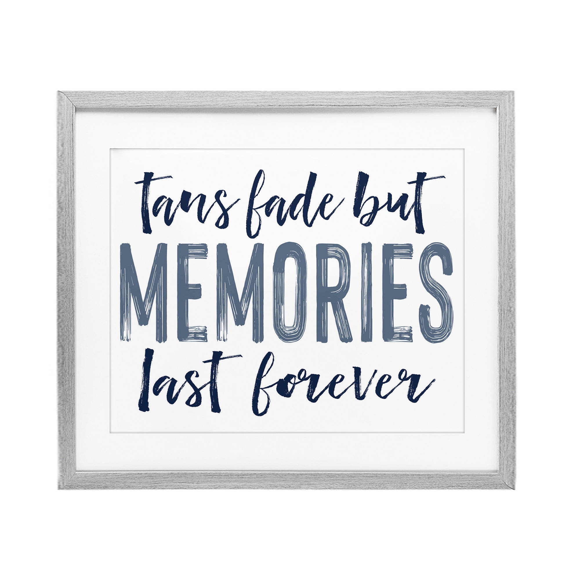 Stupell Summer Memories Last Forever Under Glass Framed Design By Lettered and Lined