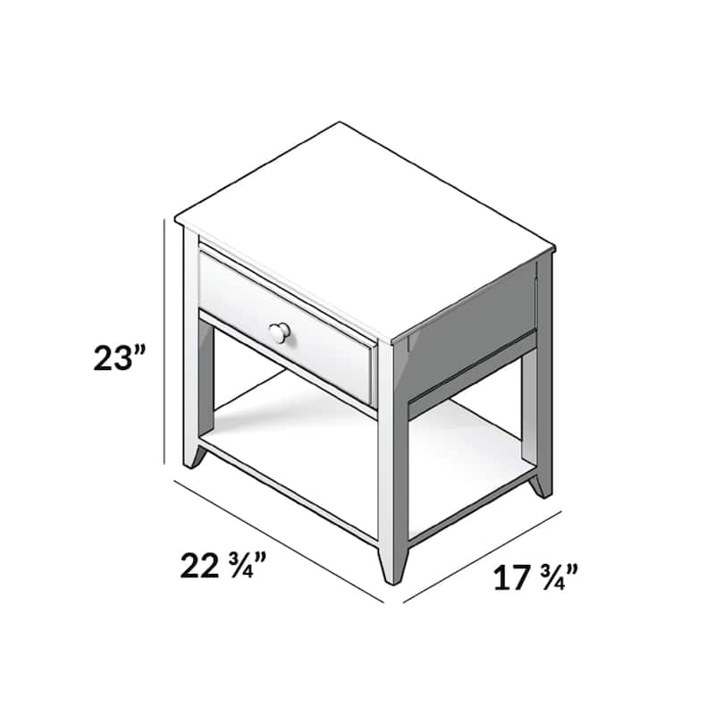 Plank and Beam Nightstand with Drawer and Shelf
