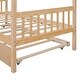 preview thumbnail 33 of 34, Twin Size Wooden House Bed with Twin Size Trundle