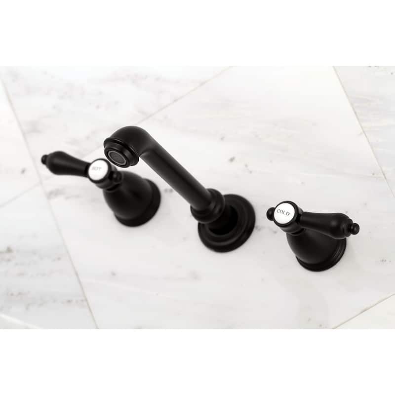 Heirloom Two-Handle 3-Hole Wall Mount Bathroom Faucet
