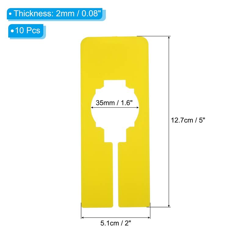 10pcs Clothes Dividers, Clothing Rack Dividers Rectangle Separator - Yellow