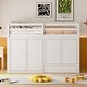 preview thumbnail 3 of 18, White Twin size Solid Wood Loft Bed with Drawer, Two Wardrobes and Mirror for Bedroom