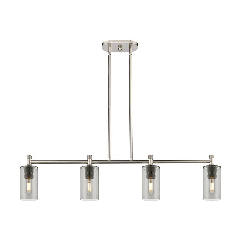 Innovations Lighting 434-4I-10-44 Crown Point Linear Crown Point 4 - Satin Nickel / Plated Smoke