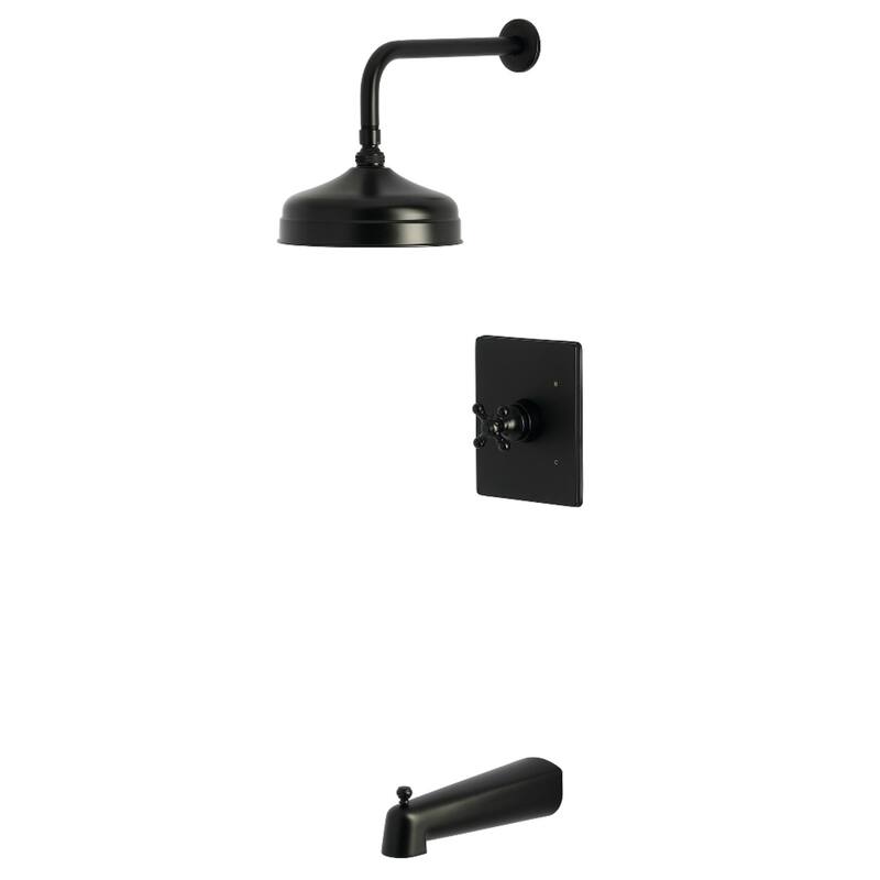 Kingston Brass Metropolitan Single-Handle Pressure Balanced Tub and Shower Faucet - Matte Black