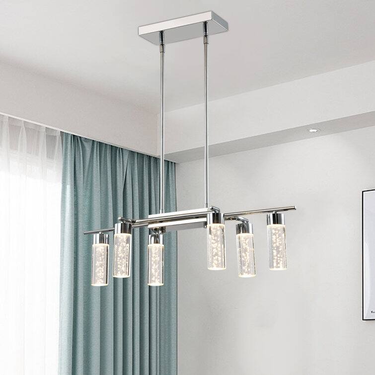 Maxax 6 - Light Kitchen Island Cylinder Pendant
