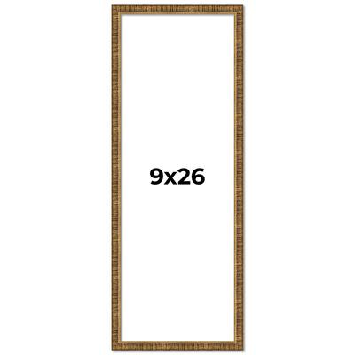 9x26 Frame Gold Kingsley Distressed Solid Wood Picture Frame Width