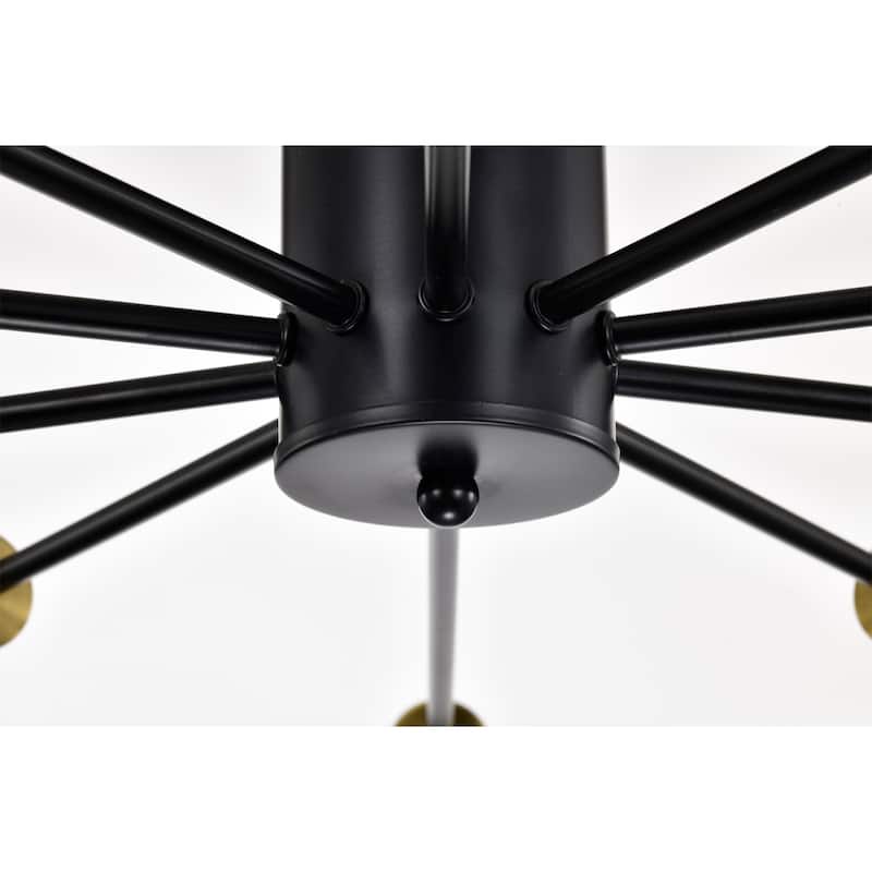 Pimlin 10-Light Baton Style Semi-Flush Mount Ceiling Lamp