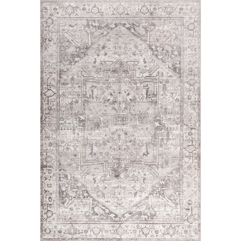 Nuloom Vita SplashGuard Vintage Medallion Machine Washable Area Rug