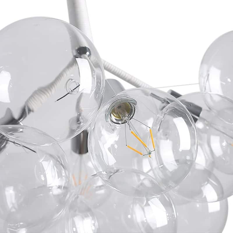 6-Light Cluster Glass Globe Bubble Chandelier - 25in