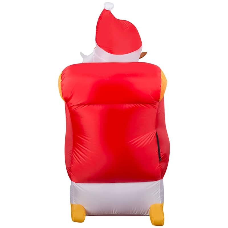 Lightshow Airblown-Sewn-in Micro LED Santa and Sleigh Takeoff Scene-LG