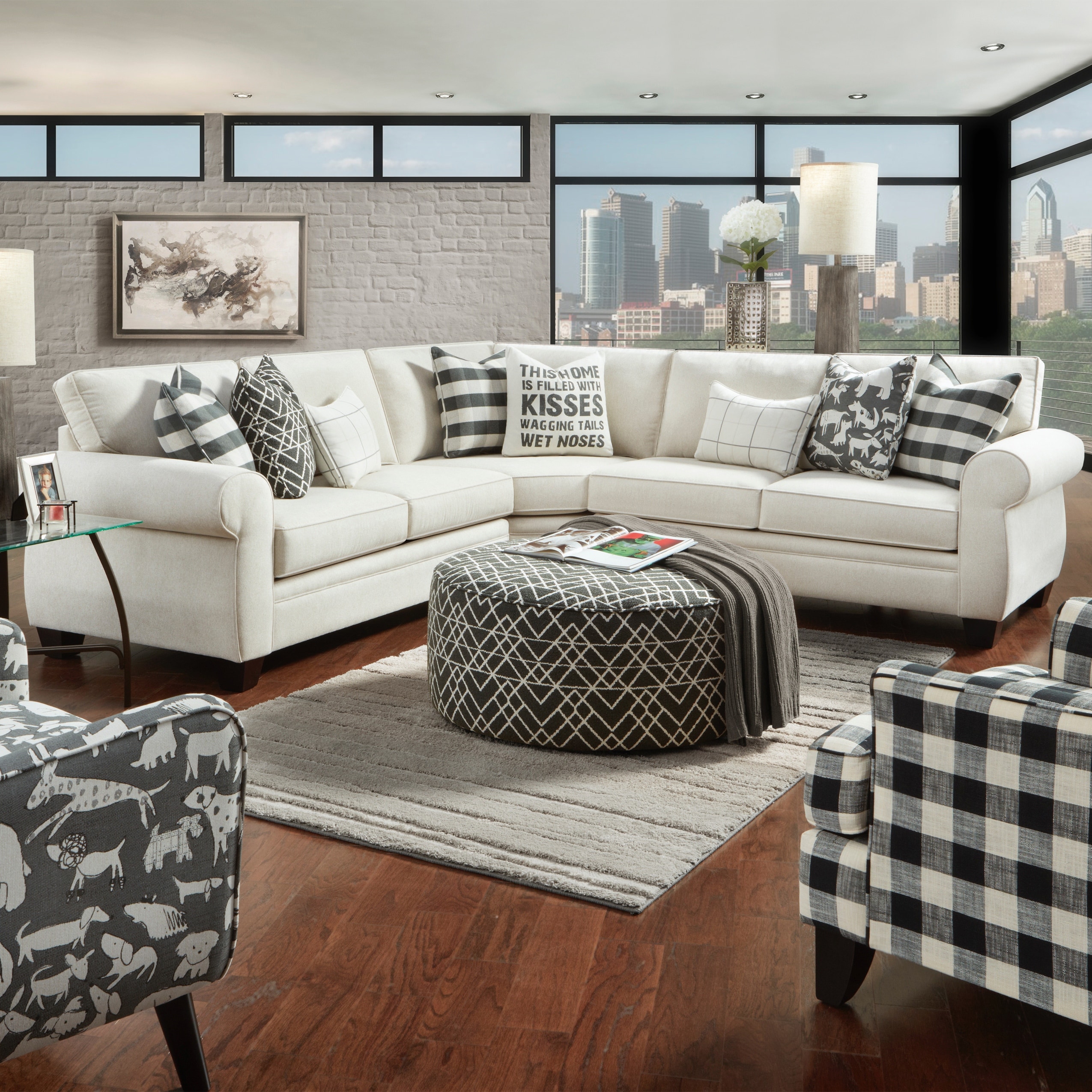 Cream Transitional Sectional Sofas Bed Bath Beyond