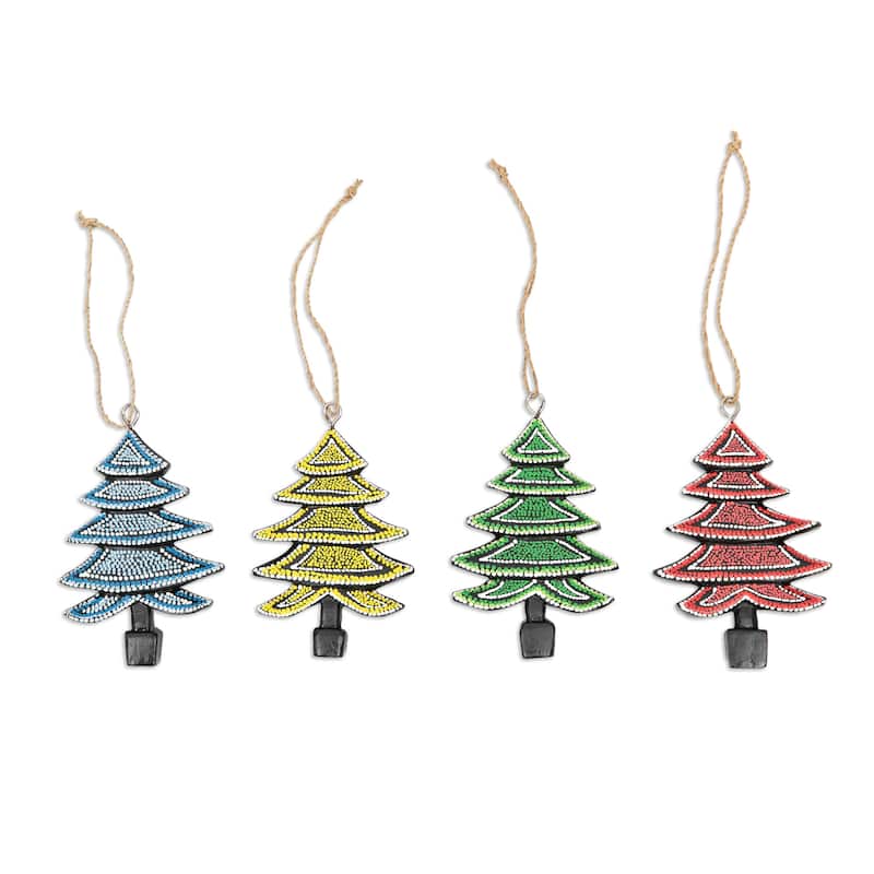 Novica Handmade Islands Forest Wood Ornaments (Set Of 4)