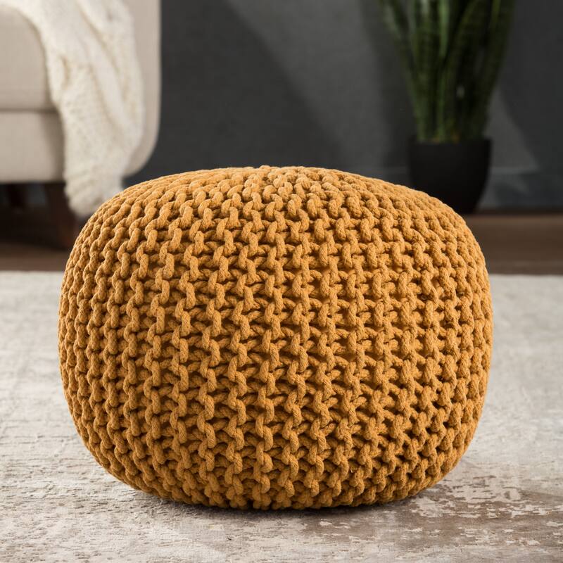 Spectrum Pouf Textured Round Pouf