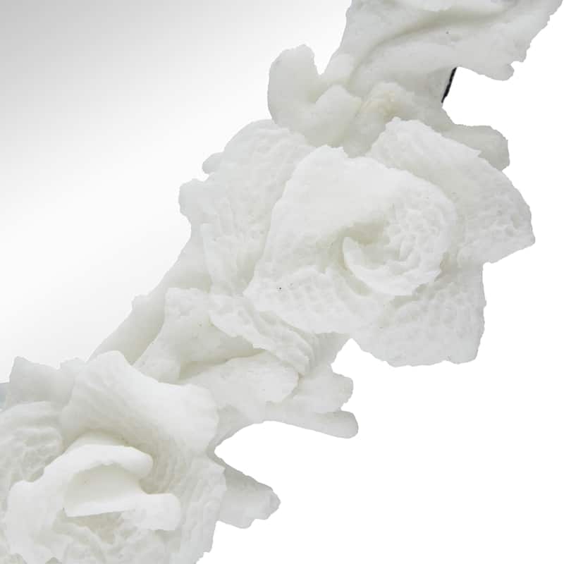 Coral Framed Oval Wall Mirror - 35.5" - White