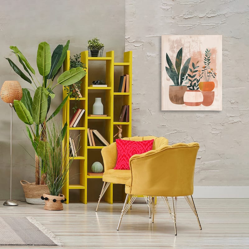 Stupell Earthy Boho Potted Plants Canvas Wall Art Design By LSR Creative Studio