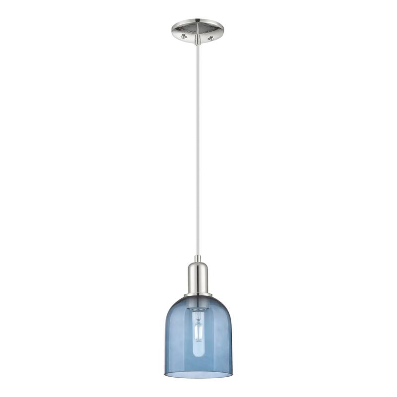 Innovations Lighting Endless Possibilities Arcadia - Bella - 1 Light 6" Cord Hung Mini Pendant - Blue/Polished Nickel
