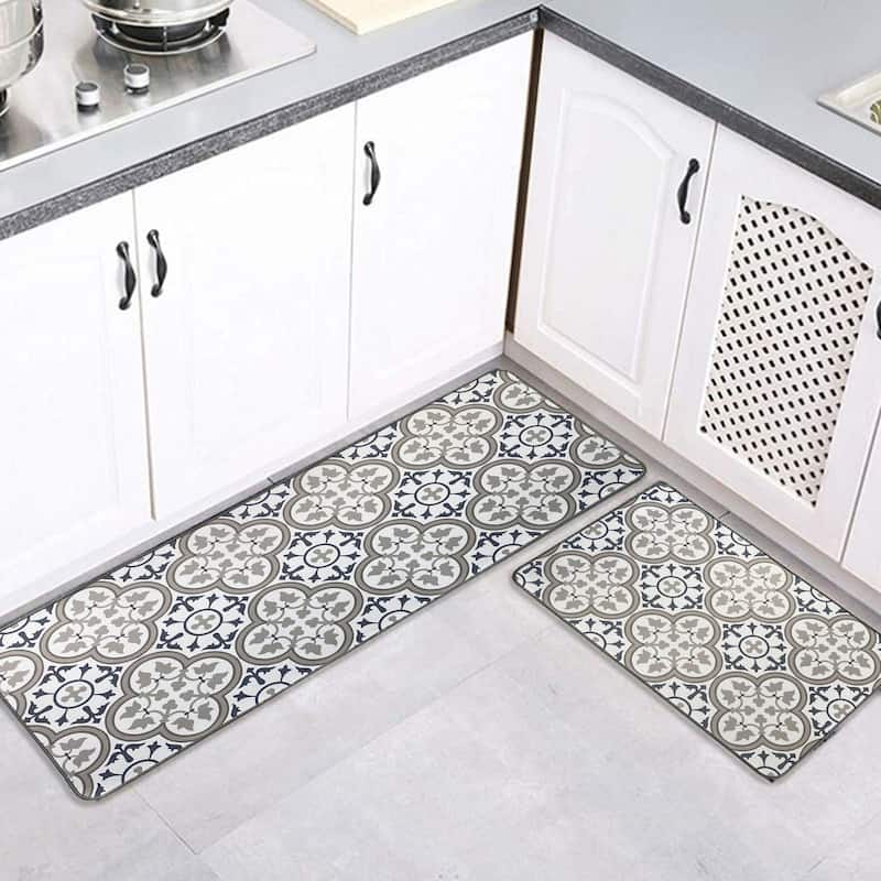 Paco Printed Kitchen Floor Mats - Tile Design
