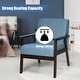 preview thumbnail 15 of 64, Costway Set of 2 Fabric Accent Armchair Solid Wood Upholstered Lounge - See Details