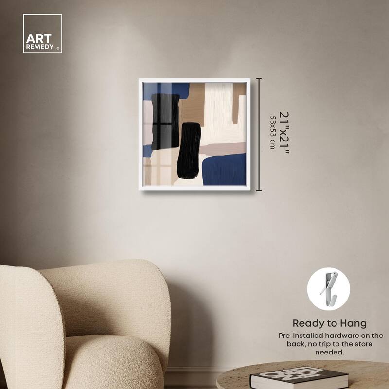 Blue Quietude I Shadowbox by Art Remedy