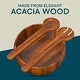 preview thumbnail 3 of 5, Gibson Home La Roda 3-piece Wood Salad Set