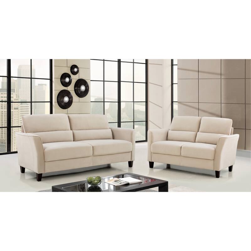 Chole Velvet Living Room Set- Sofa and Loveseat