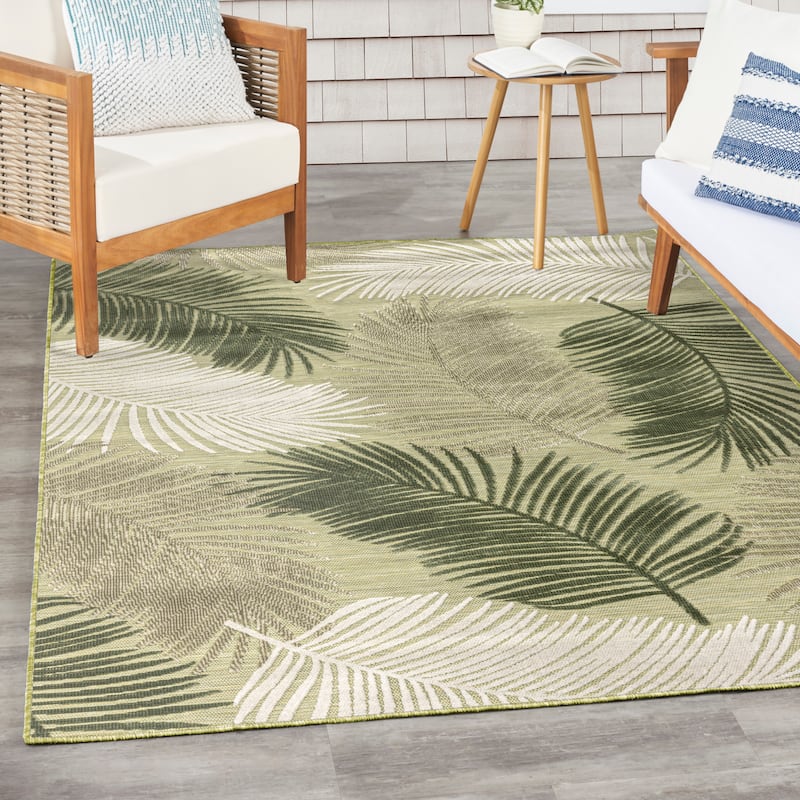 Nourison Suncoast Indoor/Outdoor Nature Area Rug. - 4'x6' - Green