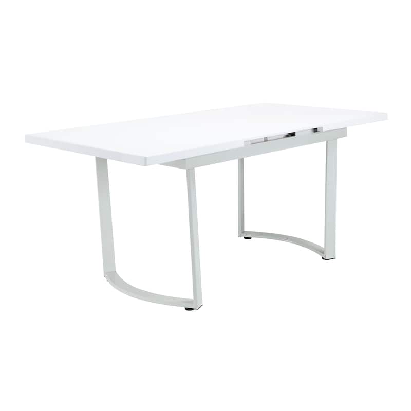 Somerset High Gloss White Dining Table with Metal Leg