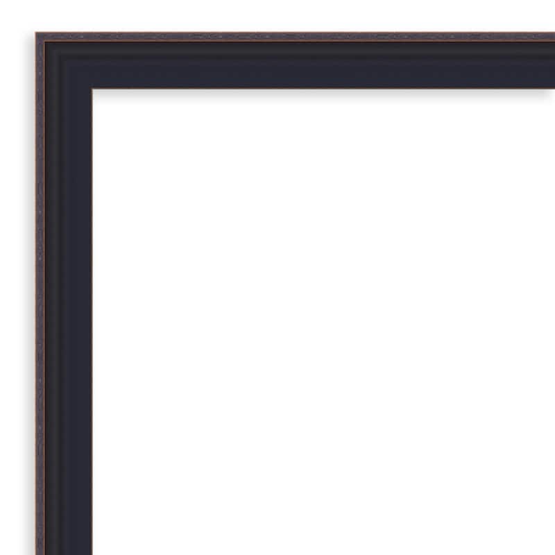 Havana Non-Beveled Framed Full-Length On the Door Mirror - Havana Black Bronze - 17 x 51 in