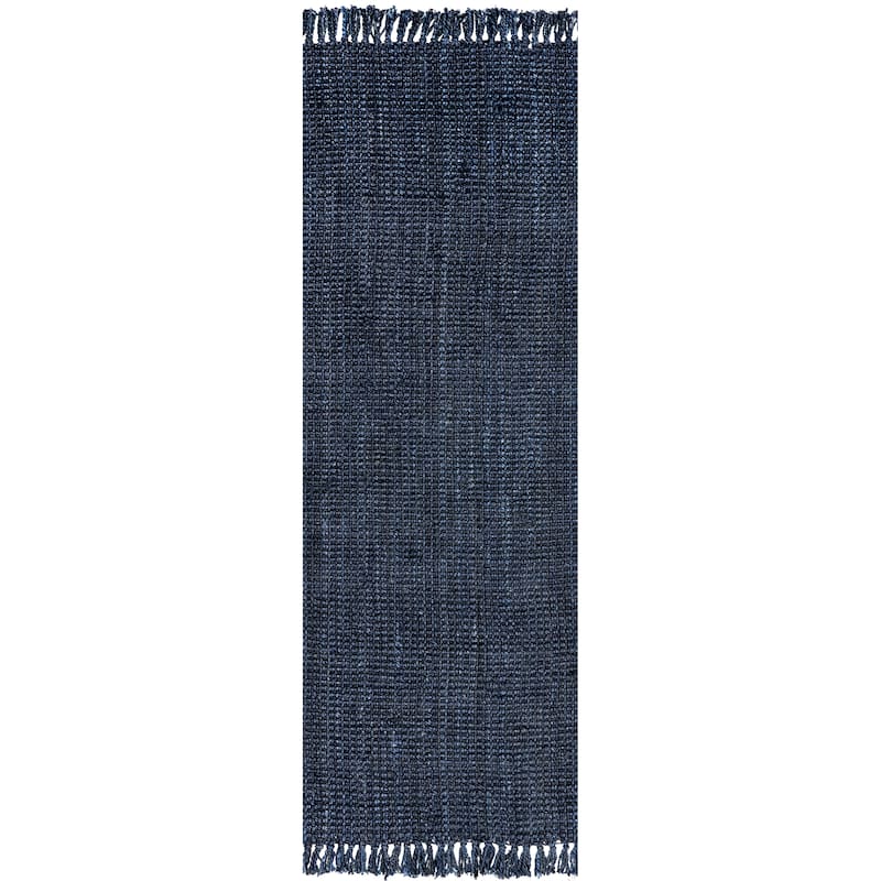 Nuloom Delilah Solid Chunky Jute Tassel Area Rug