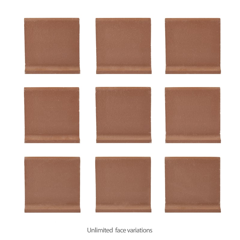 Merola Tile Lincoln Quarry Cove Base Mayflower Red 6" x 6" Ceramic Floor and Wall Trim
