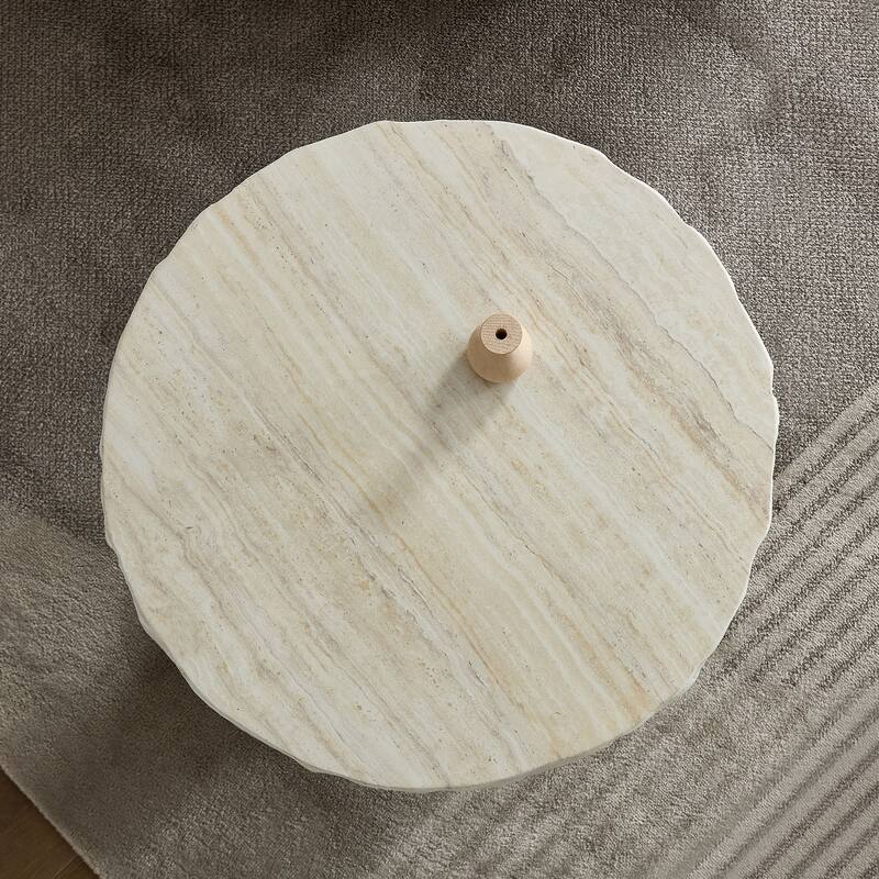 Faux MARS Textural Patterns Coffee Tables for Living Room, No Need Assembly