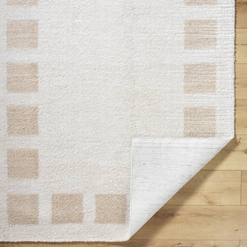 Livabliss Fossay Shag Modern & Contemporary Checkered Washable Area Rug