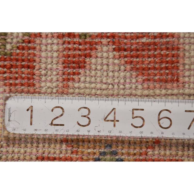 Pink Ivory Oushak Indian Large Rug Handmade Wool Carpet - 8'9" x 17'9"