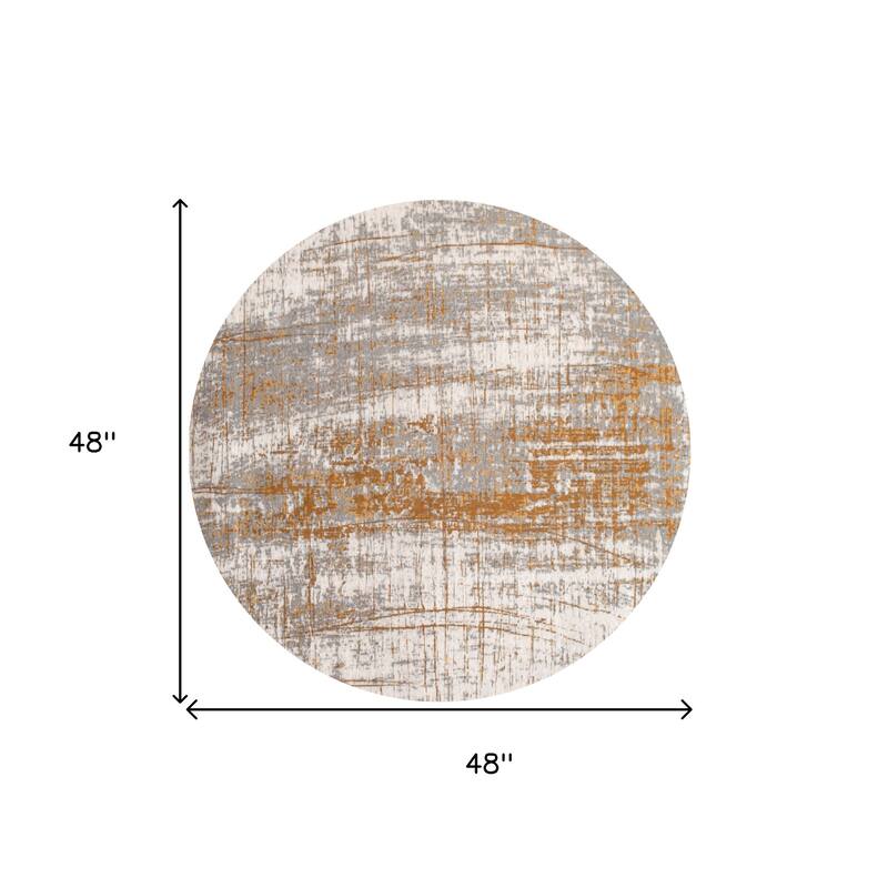 Laci Geometric Abstract Modern Non Skid Woven Area Rug By HomeRoots - 48' X '48' X '0.12