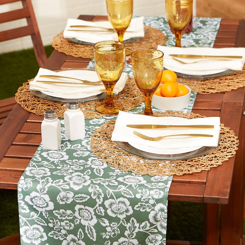 DII Floral Print Outdoor Table Runner