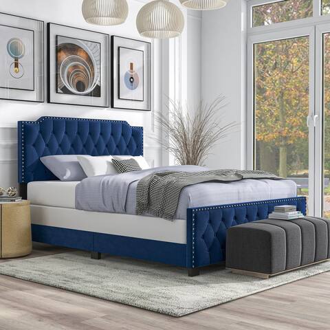 Furniture of America Galavant Contemporary Upholstered Panel Bed