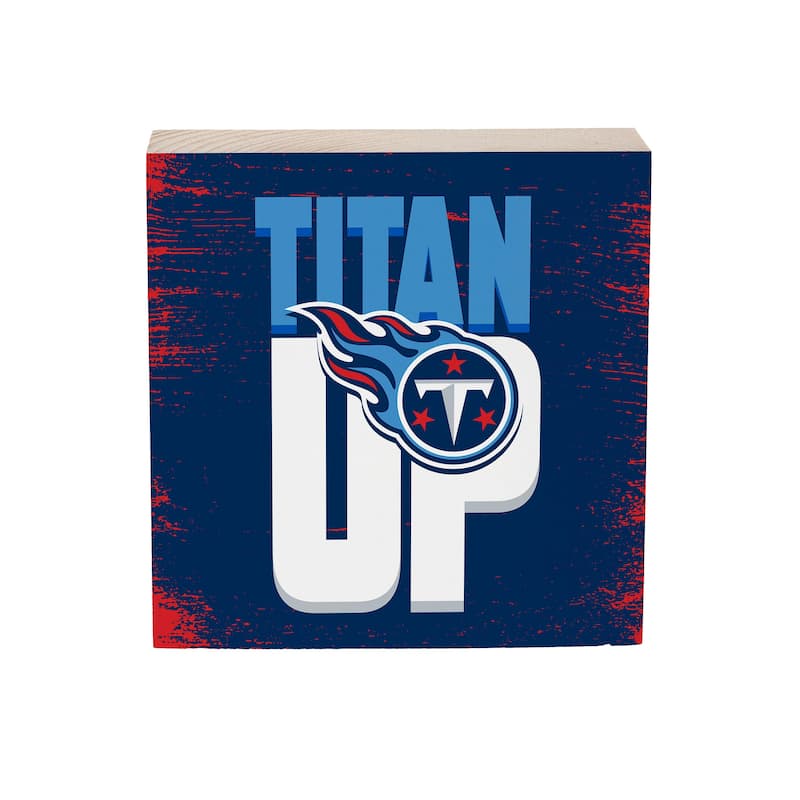 Tennessee Titans Wooden Tabletop Mantel Shelf Sign